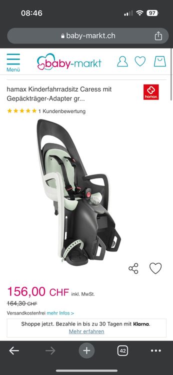 hamax kinderfahrradsitz