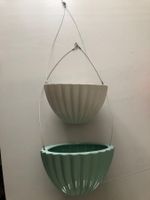 Doppel-Haengeblumentopf Keramik Pastell - Top Zustand!