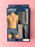 Boxer Herren, UNCO, Grösse XL  (2 Stück; grau und dunkelblau