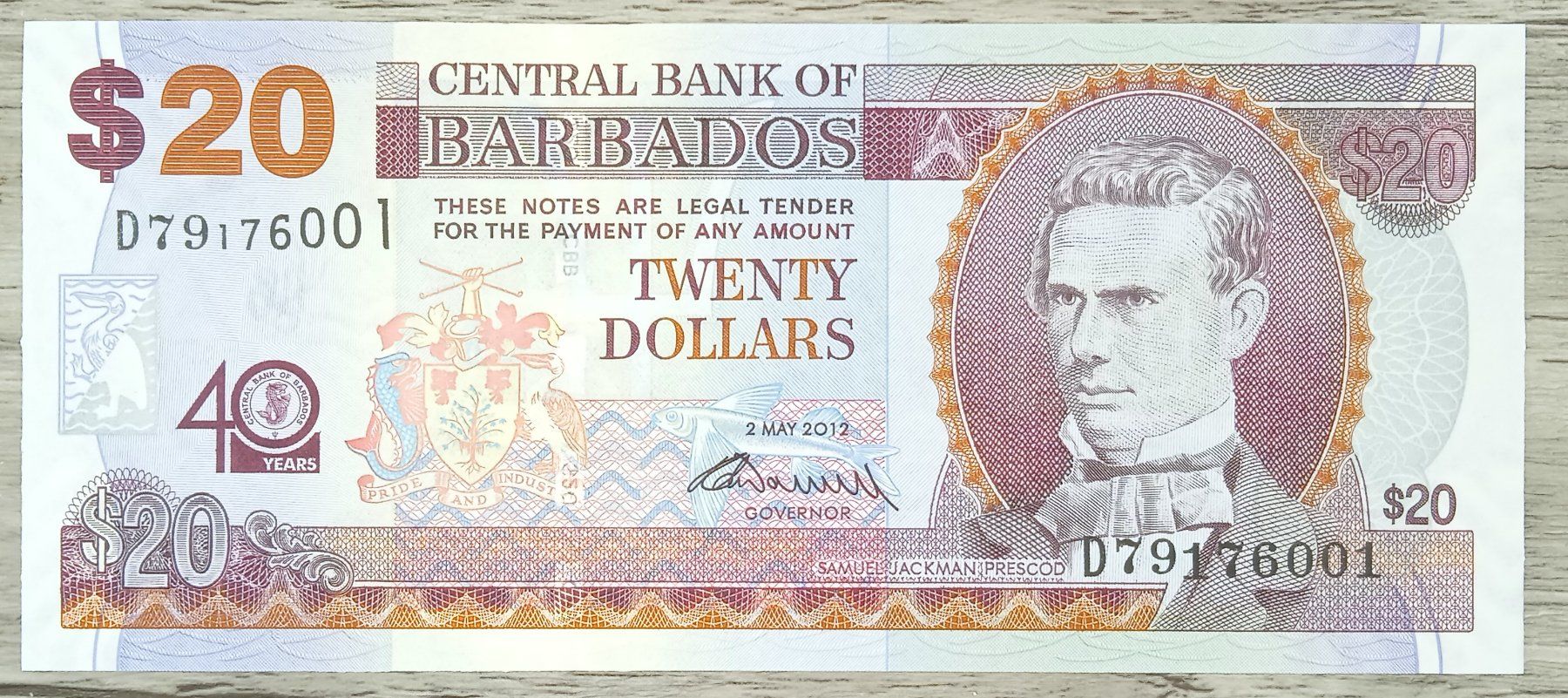 Banconote: Barbados 20 dollars Commemorative UNC _2 – Nuovo (secondo la descrizione) da Cousset venduto da Patricio77