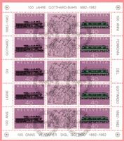 100 Jahre  Gotthard-Bahn  1882-1982     gest. Ersttag