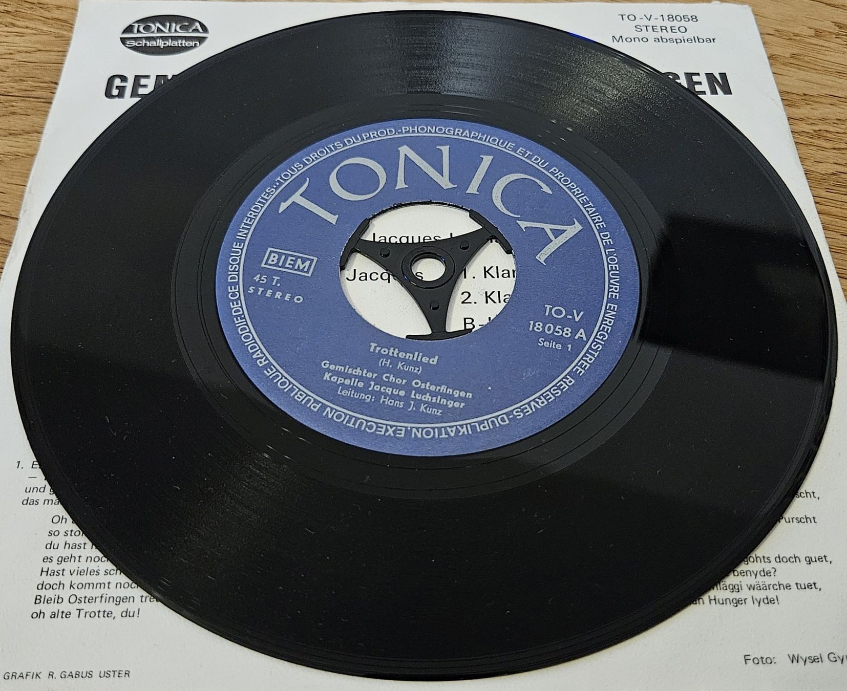 Schallplatten: 2 Vinyl-Single Gemischter Chor Osterfingen – Gebraucht aus Schaffhausen von asyouwestley 6