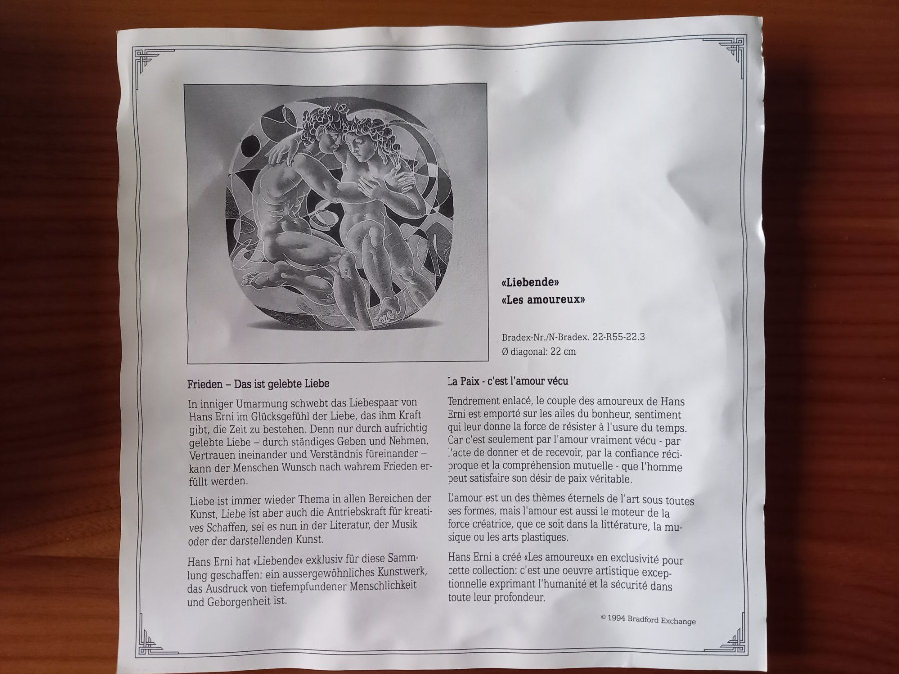 Rosenthal Assiettes: Kunstteller Hans Erni – Neuf (Voir description) à Bern par Cauge 1