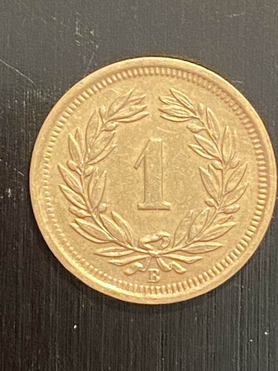 Alle Münzen: CH, 1 ct 1937 Cuivres  – Gebraucht aus Corsier-sur-Vevey von Ginoarturo