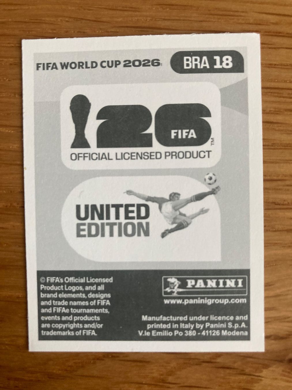 Panini Cartes à collectionner: WM Sticker BRA 18 – Neuf (Voir description) à Winterthur par Whitefish 1