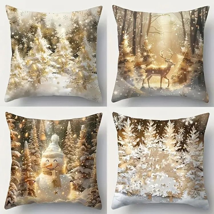 AONETIGER Halloween Kissenbezüge 45x45cm - Kürbis Design Für Herbstdeko