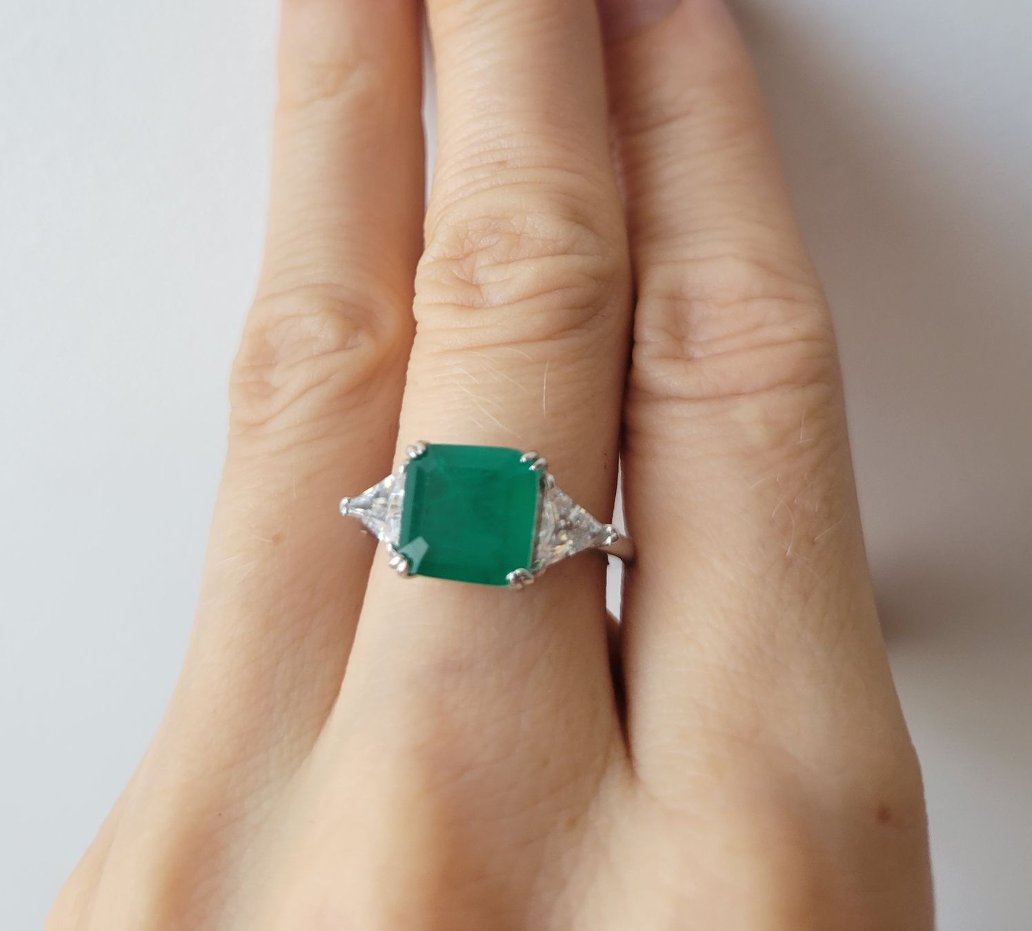Bagues: Bague Argent 925 & Émeraude (Taille 52) – Neuf (Voir description) à Bernex par Dariafr 7