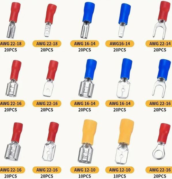 Elektronikbauteile: 280 Stück isolierte Kabelschuhe-Set - – Neu (gemäss Beschreibung) aus Widnau von Senna7 4