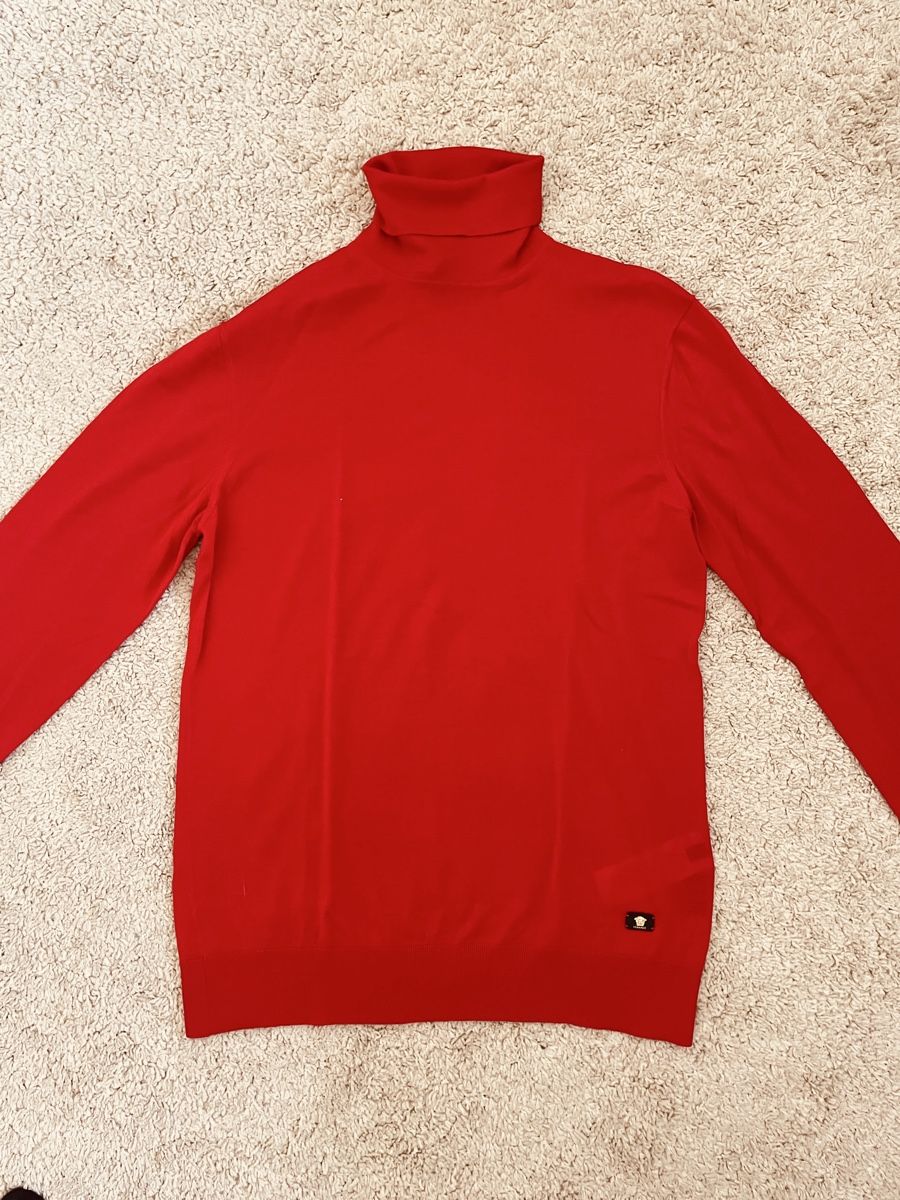 Versace Maglioni & Felpe: Versace Rollkragenpullover, rot, Grösse 50, Neu – Nuovo (secondo la descrizione) da Basel venduto da MarkenundKleidung 1