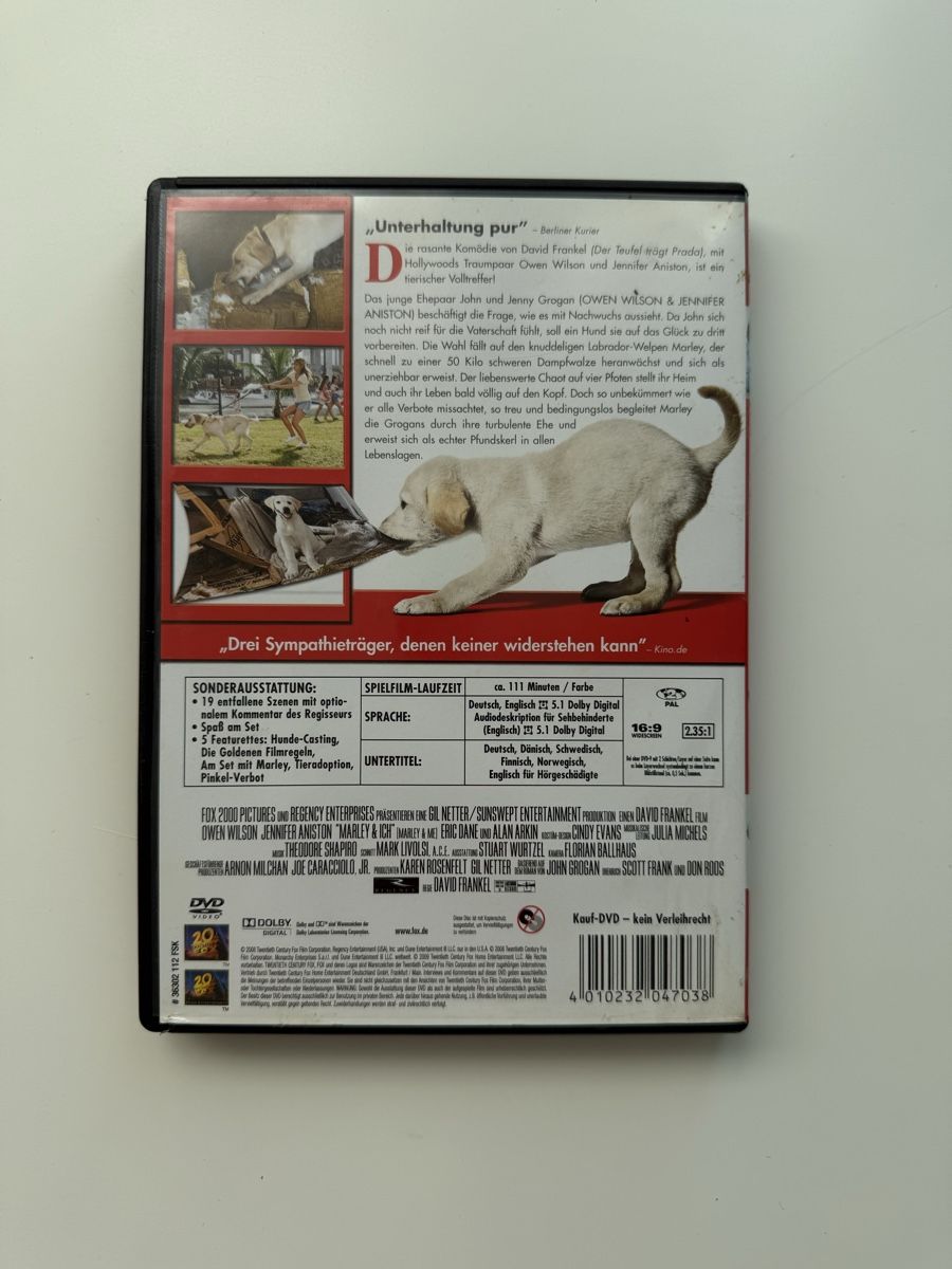 Tutti i DVDs: Marley & Ich DVD, DE ENG – Usato da Couvet venduto da Aura_aura 2