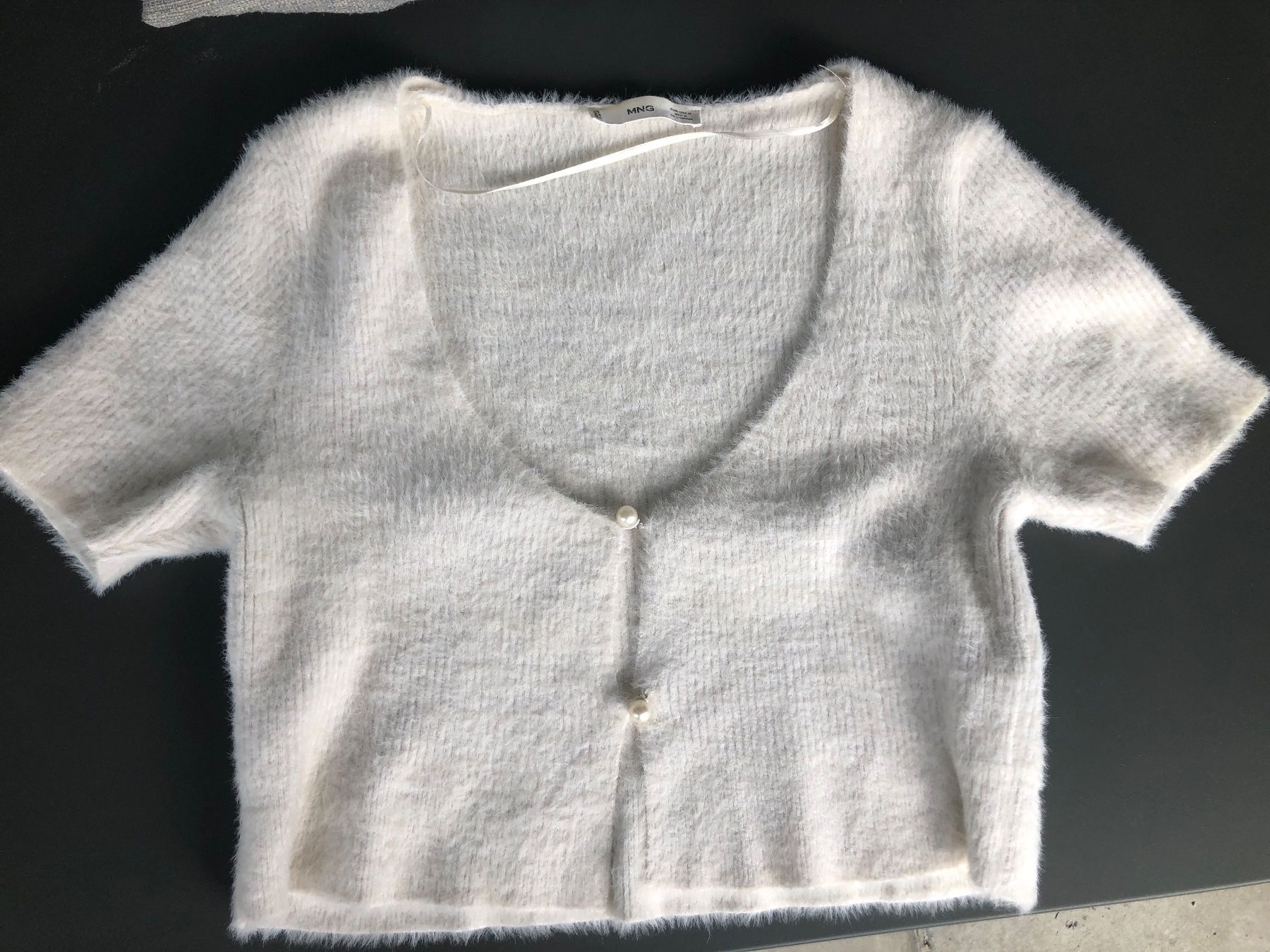 Tops: Süsses CropTop Beige TeddyBär Gefühl mit Perlen – Gebraucht aus Zürich von maral787 5