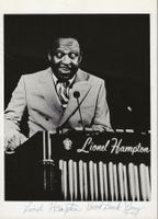 Lionel Hampton & Band, signed PH, Jazz!! Autograph