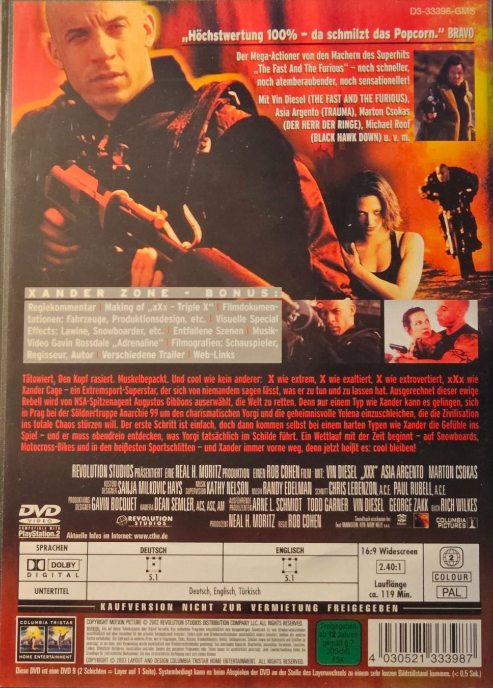 Tutti i DVDs: xXx - Triple X – Usato da Wahlen b. Laufen venduto da Cg10 1