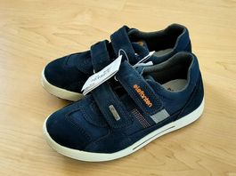 Jungen Leder Halbschuhe blau Elefanten Gr 28/29 NEU!