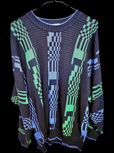 Carlo Colucci Maglioni & Felpe: Carlo Colucci Vintage Pullover mit geometrischem Muster - – Usato da Zug venduto da vinokilo 1