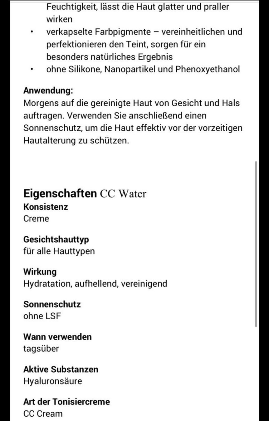 Make-up: erborian cc water clair (1 mal probiert) – Usato da Meilen venduto da svs_w6lr 3