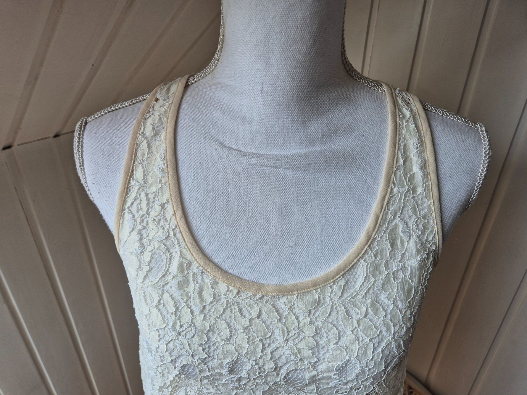 Top: FOREVER 21 boho feen top spitzen sheer  beige  Grösse L – Usato da Niederweningen venduto da Obson 1