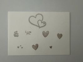 8 Rubber Stamps with Heart Motifs