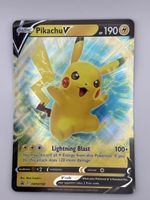 Pikachu V - SWSH198 Promo Karte - XXL A5 - Selten! EN