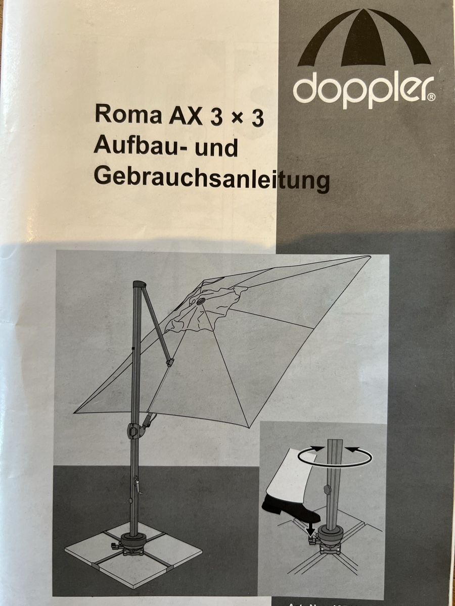 Ombrelloni: Sonnenschirm Doppler Roma AX 3x3 – Usato da Villarepos venduto da Jonleu 3