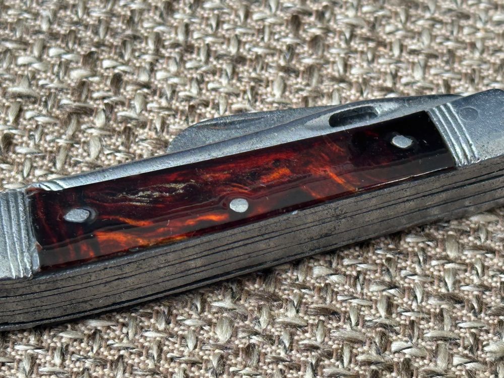 Einzigartiges antikes Sackmesser ERL mit Ahle Zelluloid RAR (Gebraucht ...