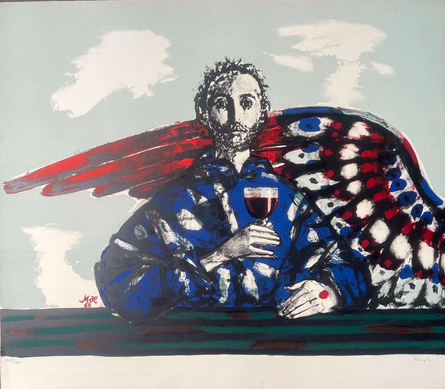 Grafica & Litografie: Max Hunziker, handsigniert, nummeriert – Usato da Rain venduto da Pic-Ass 1