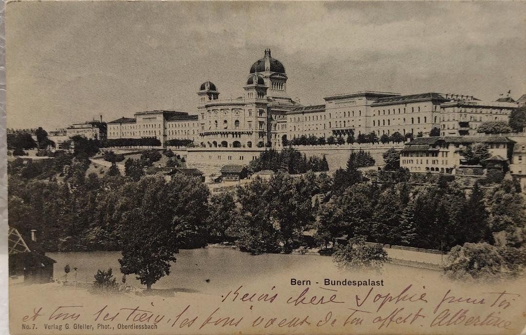 Cartoline postali: BERN  -  Bundespalast - 1903 – Usato da Delémont venduto da Domdom1