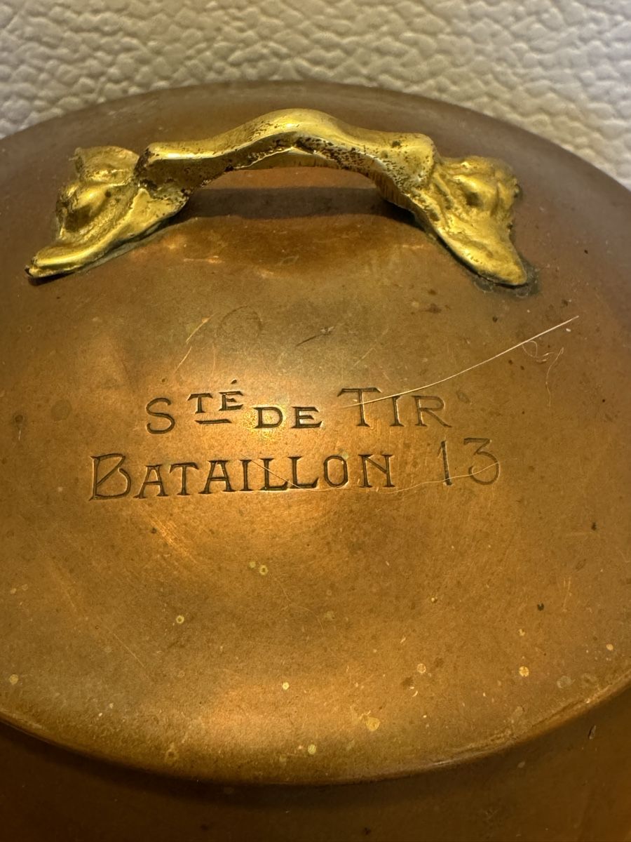 Töpfe: Antiker Kupfertopf mit Deckel "Sté de Tir Bataillon 13" – Gebraucht aus Zürich von Nobs1 1
