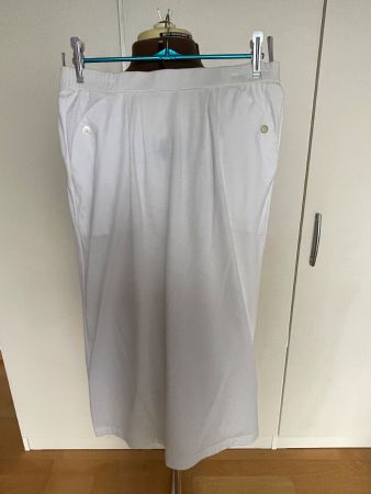 BLEYLE Jupe midi, weiss, Schlitz hinten Mitte, Gr. 40