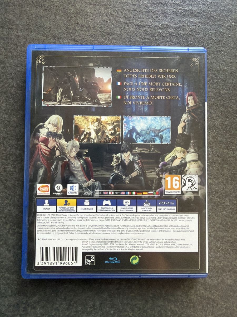 Sony Spiele: CODE VEIN PS4 – Gebraucht aus Zürich von cENS0R 1