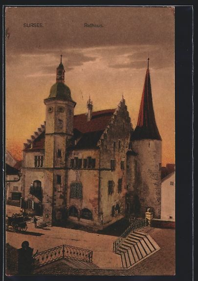 Cartes postales: AK Sursee, Am Rathaus – D'occasion à Berlin par bartko-reher