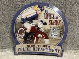 Pin up Police Departement Motorrad 