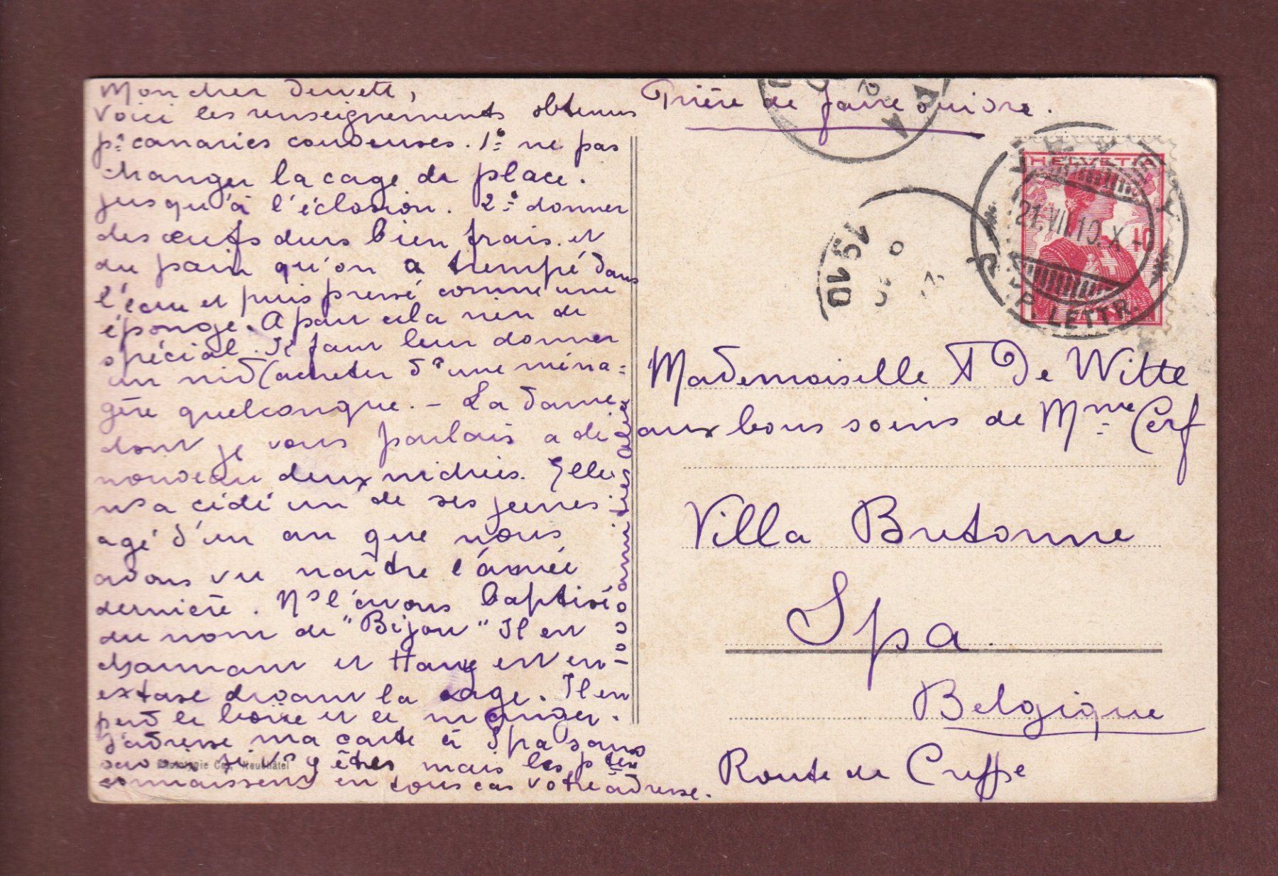 Ansichtskarten: Château du CHÂTELARD - 1910 – Gebraucht aus Pully von nicecards-shop 1