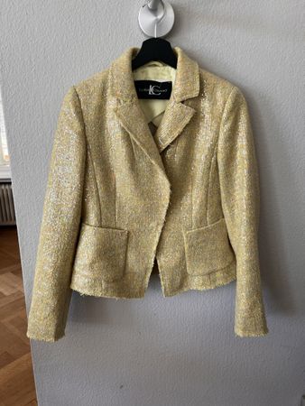 Blazer Marc Cain, Gr. 36, gelb mit Pailletten 