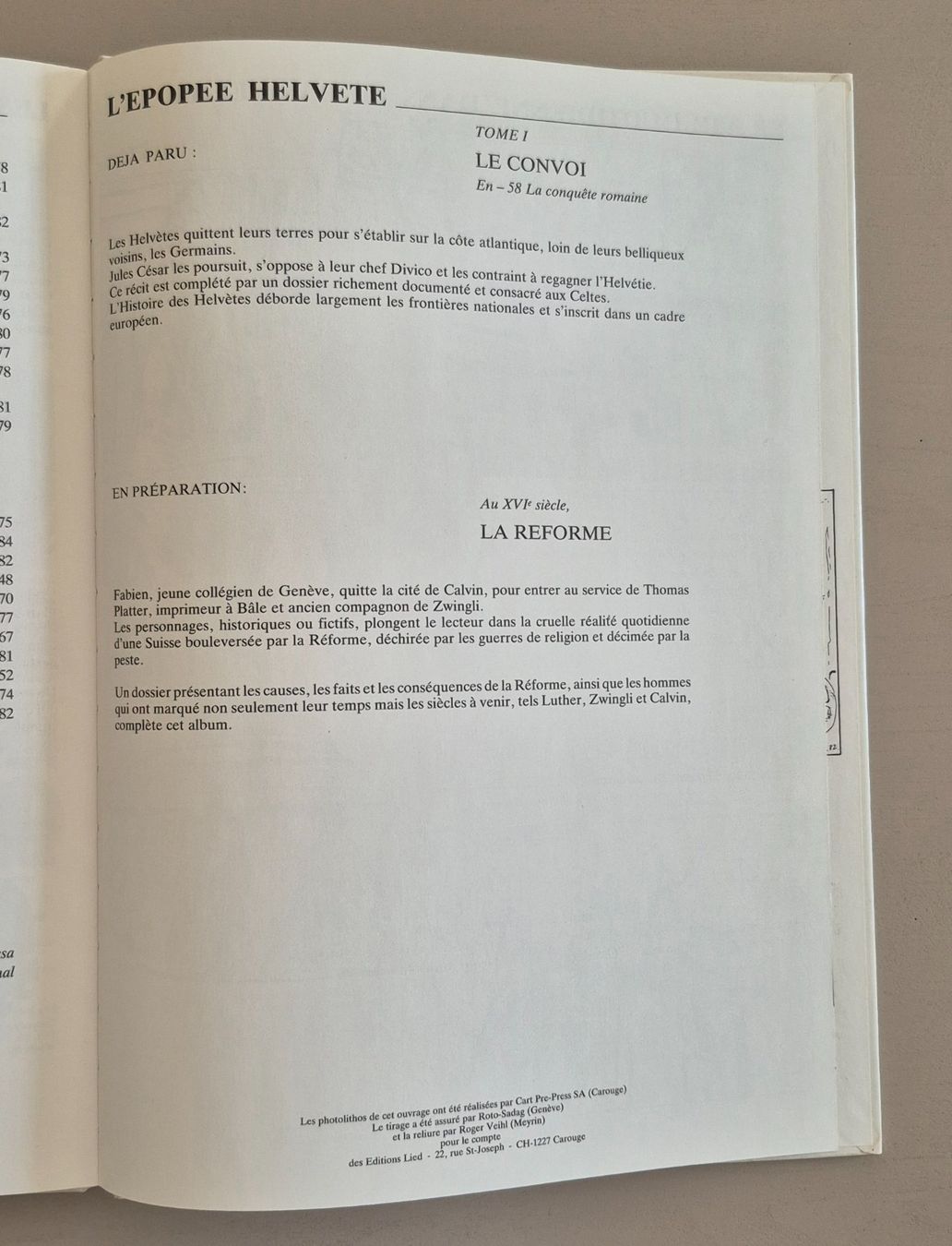 Fumetti: L'épopée helvète 2 - La Dernière Commande - EO 1985 TBE – Usato da Grand-Lancy venduto da loi_599y 3