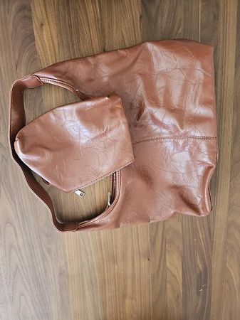 Grosse Hobo Handtasche cognac braun inkl. Innentasche