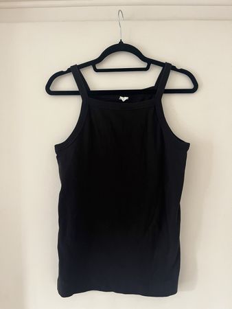 Arket Black Tank Top, Size L, Summer Essential, Cotton