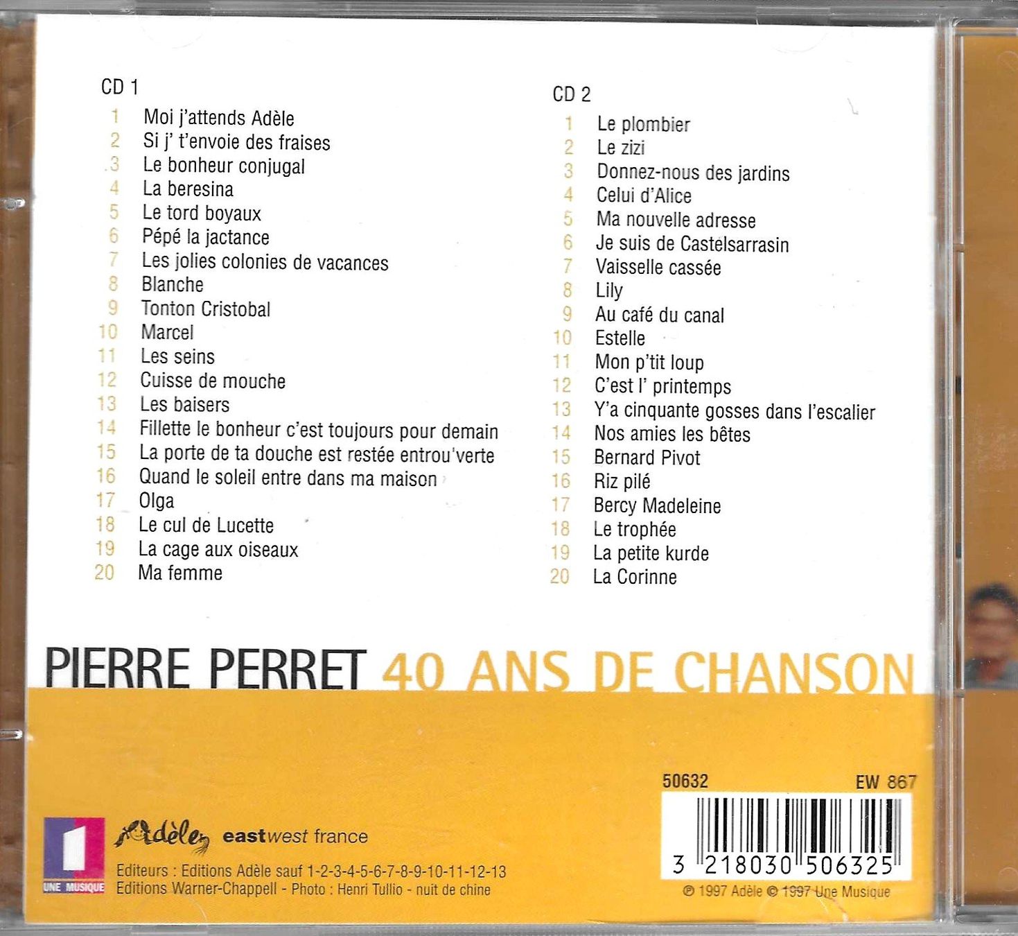 Pierre Perret 2 CD's - 40 ans de chansons (Gebraucht) in Savagnier für ...