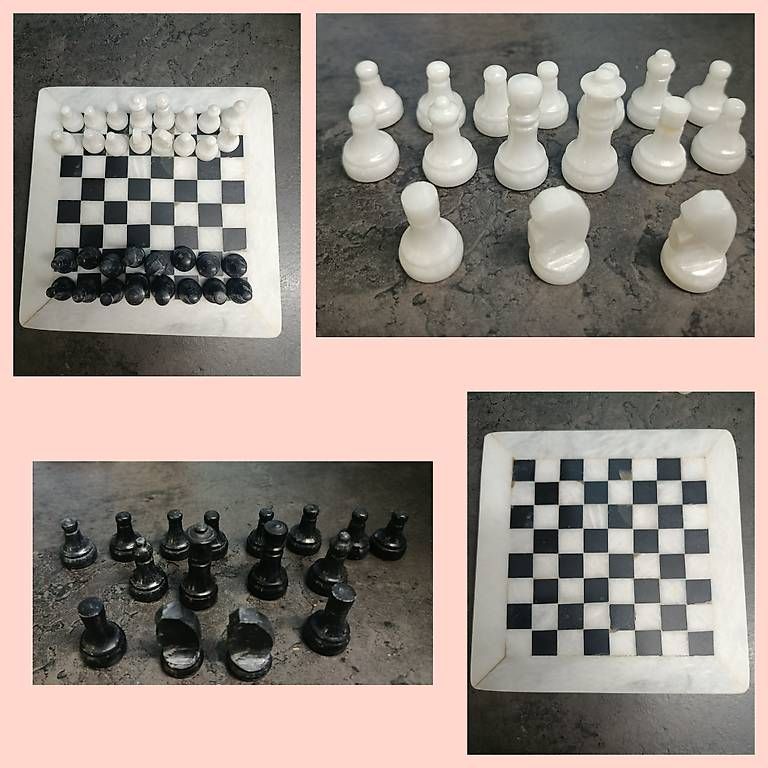 Jeux: Schachbrett aus Marmorstein  – Neuf avec emballage d'origine à Adlikon b. Regensdorf par Gerie01
