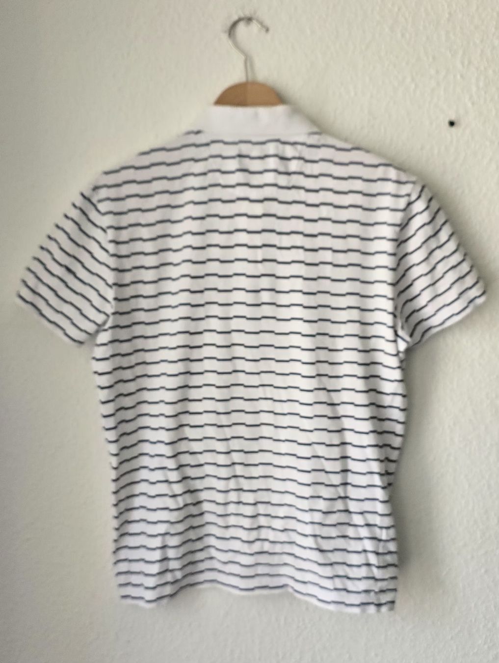 Lacoste Magliette Polo: Polo Lacoste rayé blanc et noir – Usato da Genève venduto da MariaS2 5