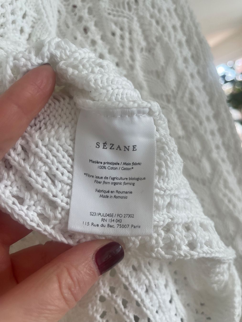 Sezane Pullover & Sweatshirts: Sezane Baumwollpulli Weiss Grösse L – Gebraucht aus Horgen von Sol-verde 2