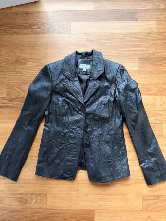 Lederblazer von Heine schwarz Grösse 36 guter Zustand
