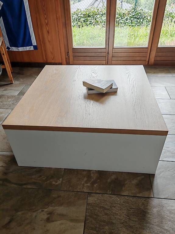 Tavoli: Table basse contemporaine extensible blanc - chêne clair  – Usato da Ovronnaz venduto da cat_np8t 2