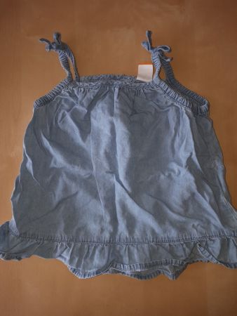 Trägershirt Jeansfarben Gr 92 Neuwertig