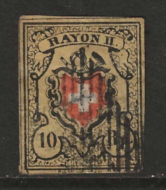 Tutti i francobolli: 1850 : Rayon Nr. 16II, dunkelgelb – Usato da Gümligen venduto da Geniusbuy