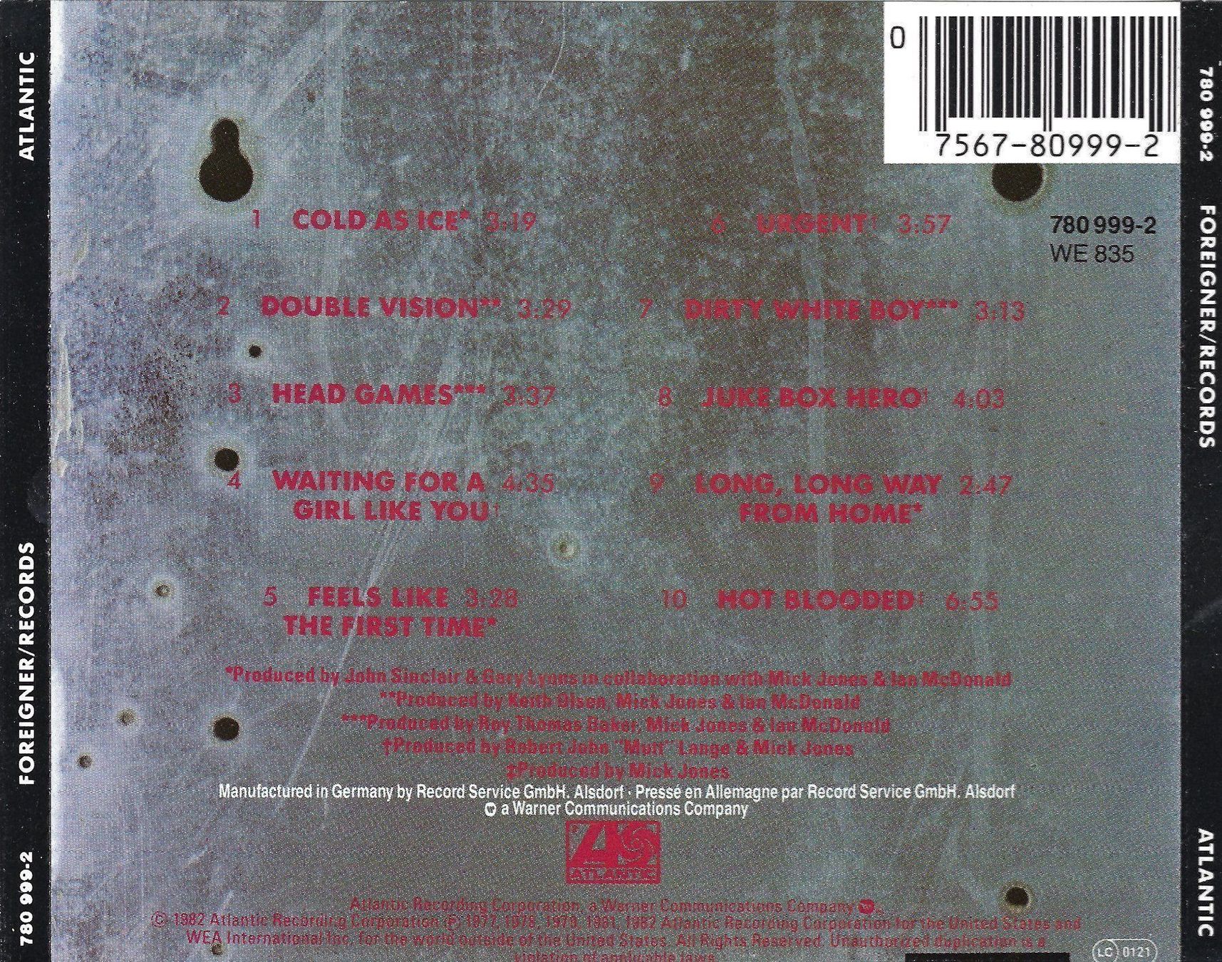 CD: CD: FOREIGNER - Records – Usato da Rotkreuz venduto da groeli69 1