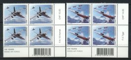 2014, 100 Jahre Schweizer Luftwaffe, Viererblöcke **