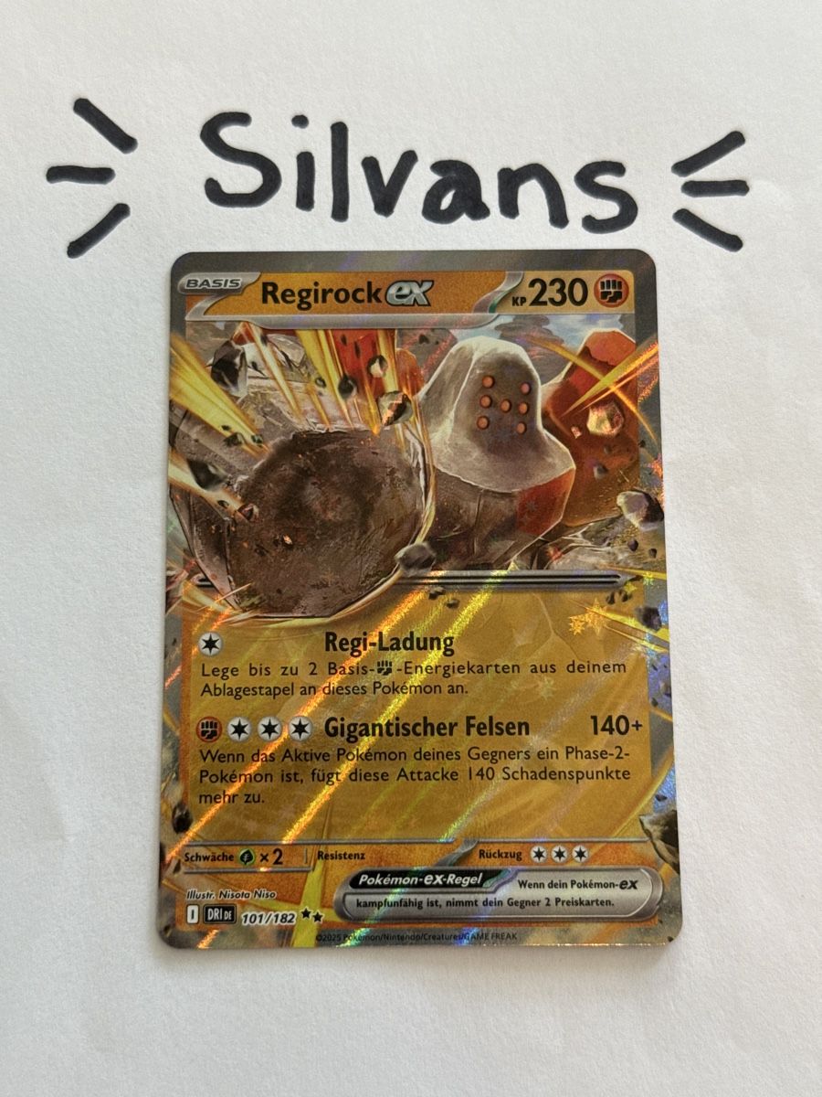 Pokémon Carte collezionabili: Regirock ex 101/182 Ewige Rivalen Deutsch – Nuovo (secondo la descrizione) da Wil SG venduto da Silvans