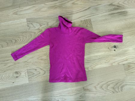 Engel Rollkragenpullover Wolle Seide pink Grösse 116