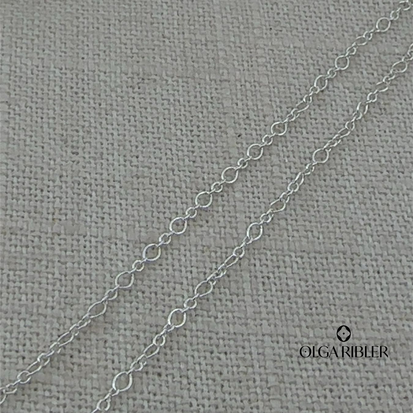 Olga Ribler Catenine: Silberkette fein 2 mm mit Turmalin 45 cm – Nuovo (secondo la descrizione) da Luzern venduto da Schmuckoutlet 2